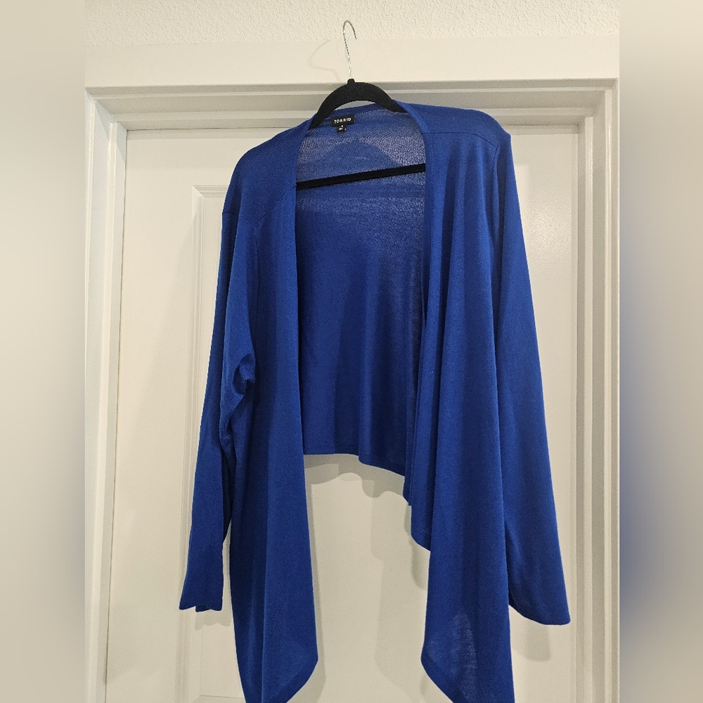 Torrid, Royal Blue, Open Cardigan